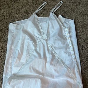 white zara midi dress